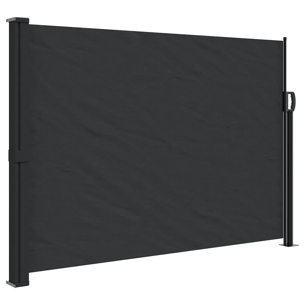 Lahtitõmmatav terrassi privaatsussein, must, 140 x 600 cm