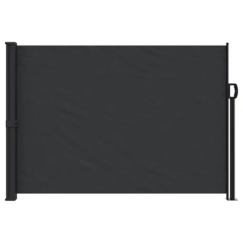 Lahtitõmmatav terrassi privaatsussein, must, 140 x 600 cm