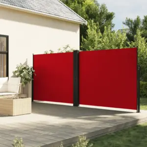 Lahtitõmmatav terrassi privaatsussein, punane, 160 x 1000 cm