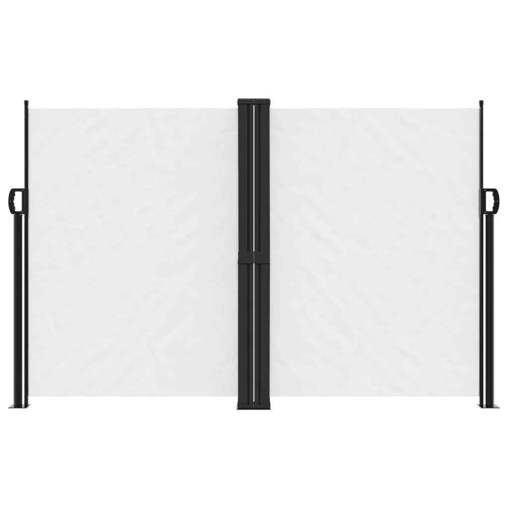 Lahtitõmmatav terrassi privaatsussein, valge, 160 x 1200 cm