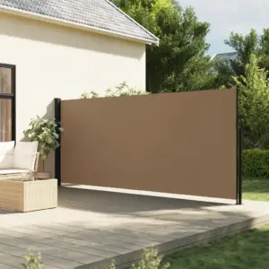 Lahtitõmmatav terrassi privaatsussein, pruunikashall, 160 x 300 cm