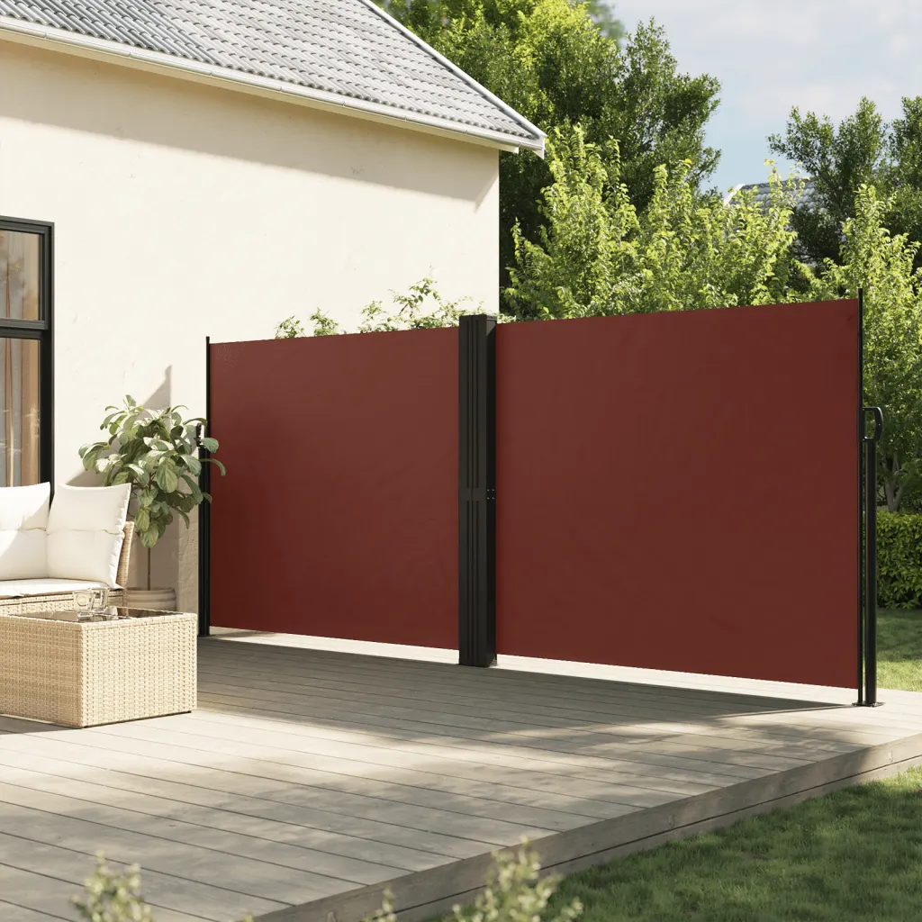 Lahtitõmmatav terrassi privaatsussein, pruun, 180 x 1200 cm