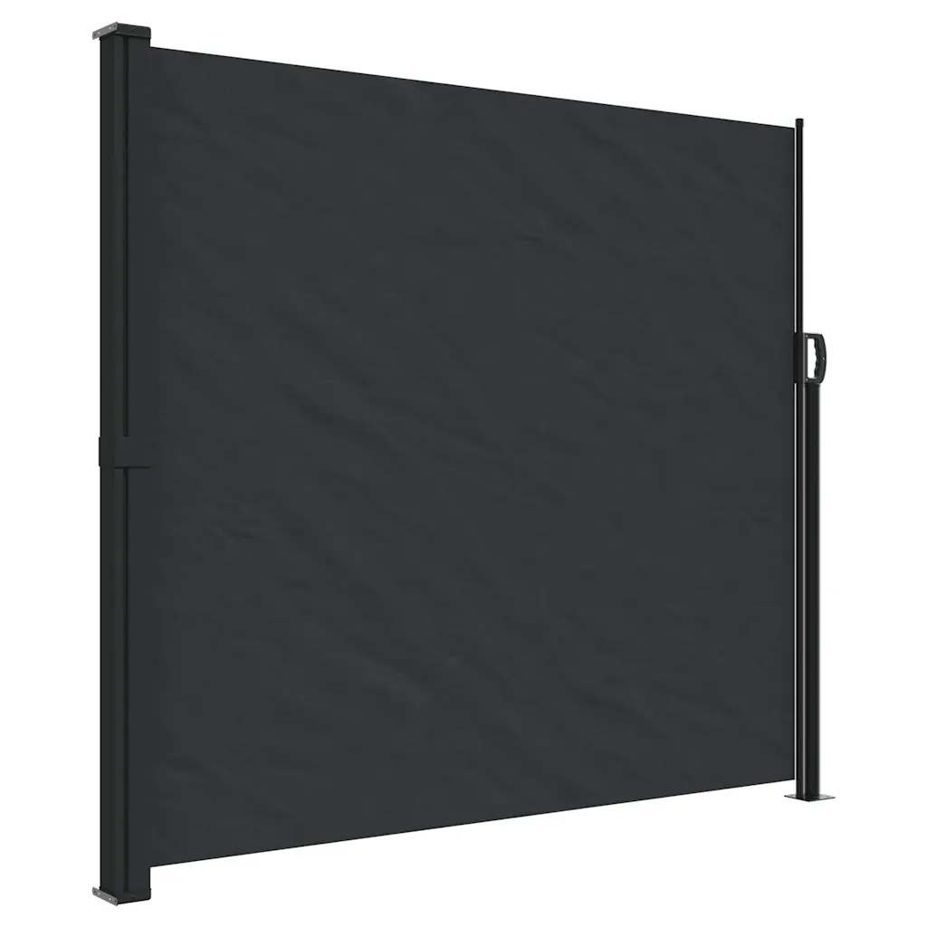 Lahtitõmmatav terrassi privaatsussein, must, 180 x 500 cm
