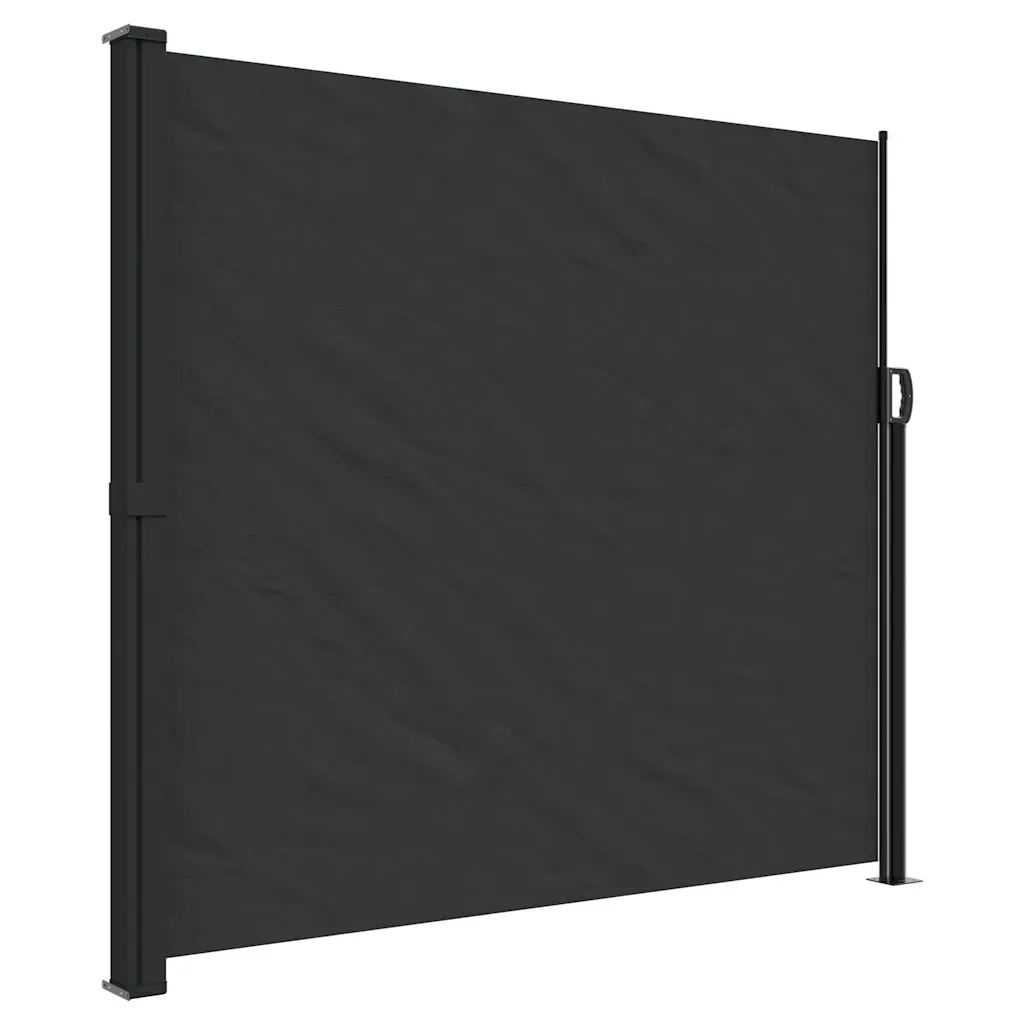 Lahtitõmmatav terrassi privaatsussein, must, 180 x 600 cm