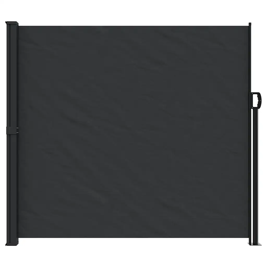 Lahtitõmmatav terrassi privaatsussein, must, 180 x 600 cm