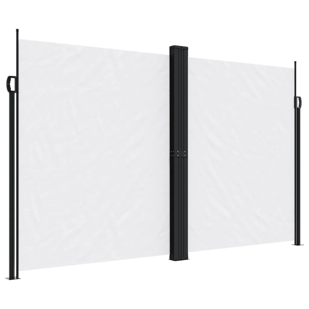 Lahtitõmmatav terrassi privaatsussein, valge, 200 x 1200 cm