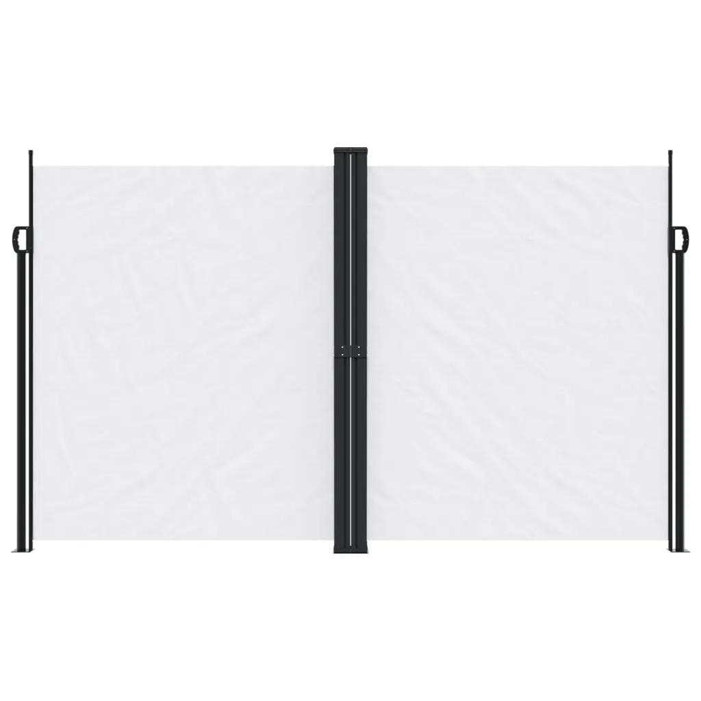 Lahtitõmmatav terrassi privaatsussein, valge, 200 x 1200 cm