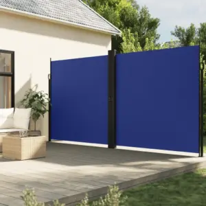 Lahtitõmmatav terrassi privaatsussein, sinine, 220 x 1000 cm