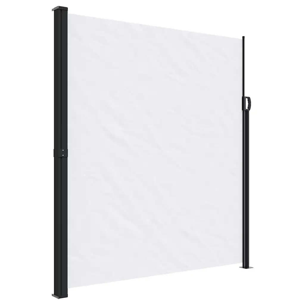 Lahtitõmmatav terrassi privaatsussein, valge, vee- ja UV-kindel, 220 x 500 cm