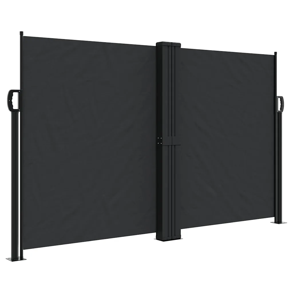 Lahtitõmmatav terrassi privaatsussein, must, 140 x 600 cm