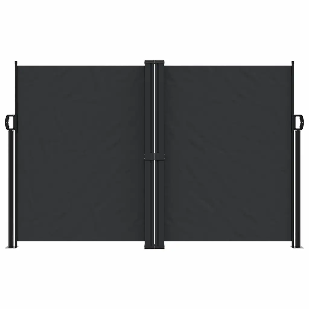 Lahtitõmmatav terrassi privaatsussein, must, 160 x 1200 cm