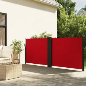 Lahtitõmmatav terrassi privaatsussein, punane, 120 x 600 cm