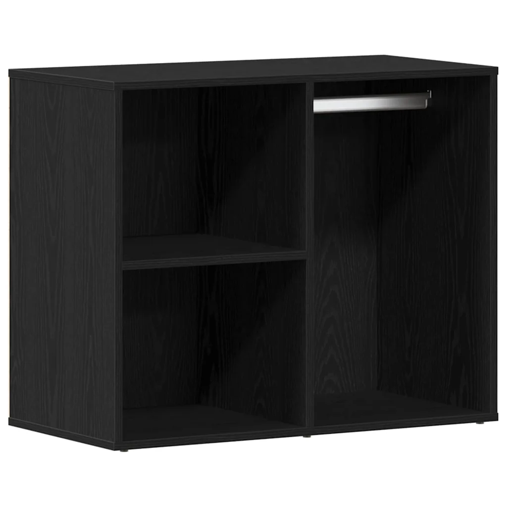 LED meigilaua ja riidekapiga kosmeetikakomplekt, must tamm, tehispuit, 140 x 40 x 140 cm