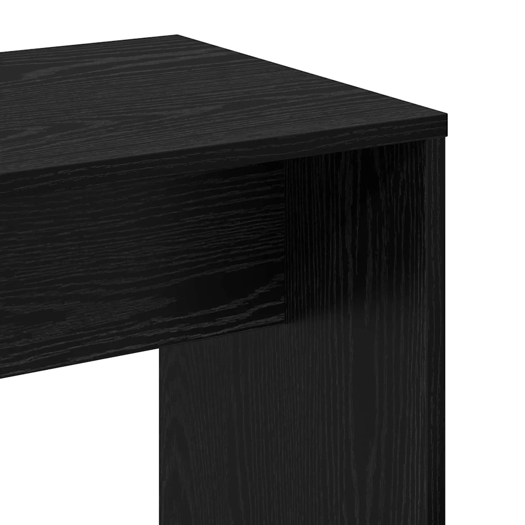 LED meigilaud pingiga, must tamm, tehispuit, 2-osaline komplekt