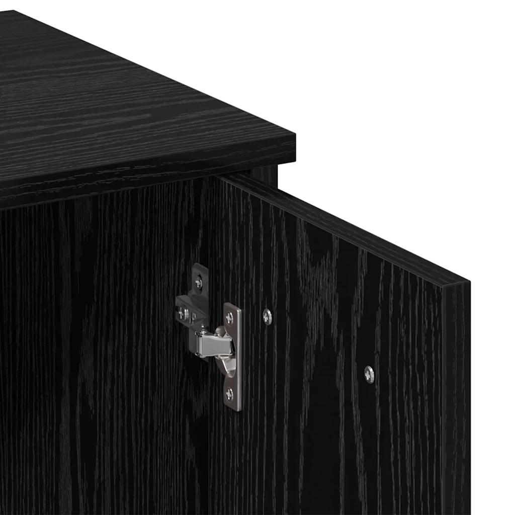 LED meigilaud pingiga, must tamm, tehispuit, 2-osaline komplekt