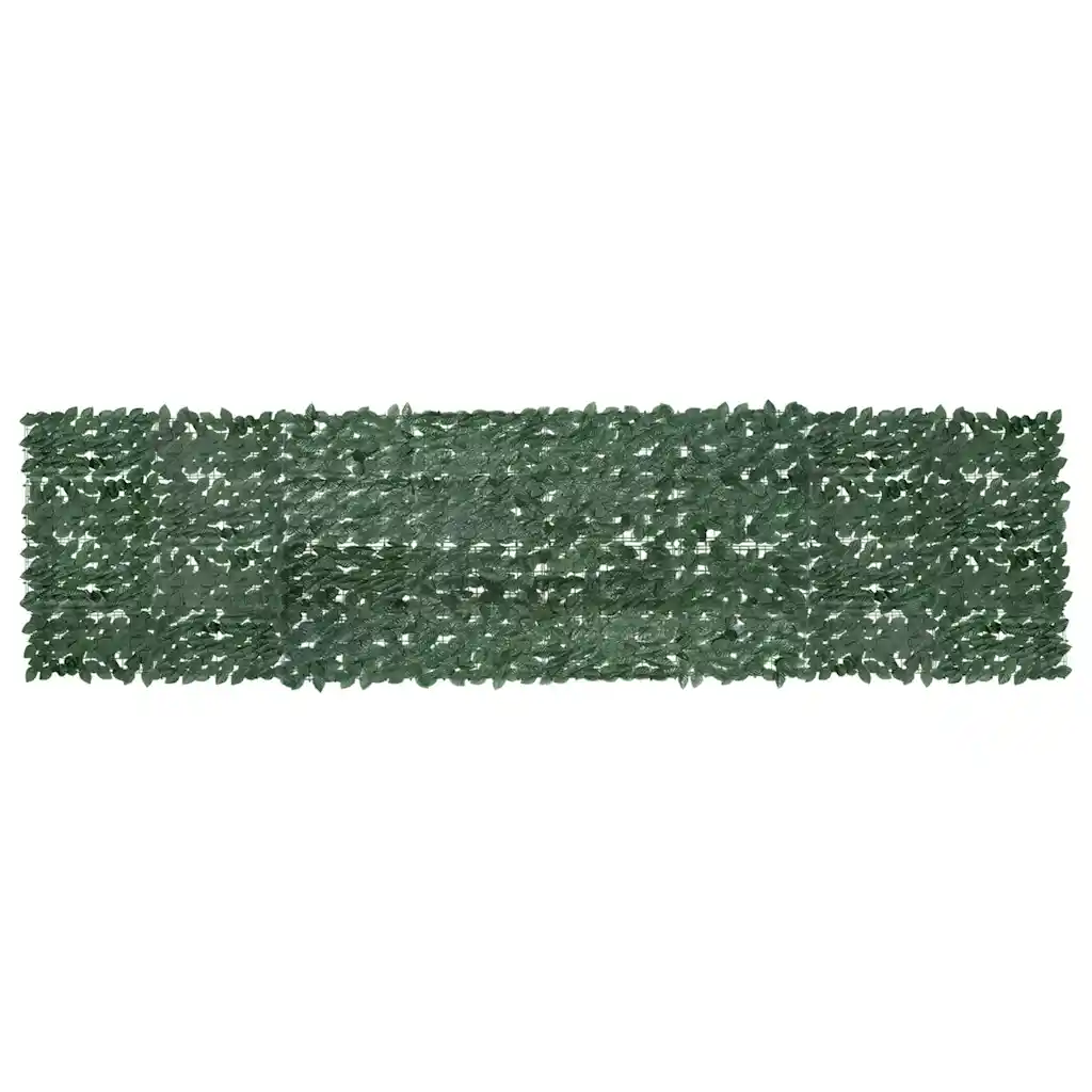 Lehtedega rõdusirm, tumeroheline, 400 x 100 cm