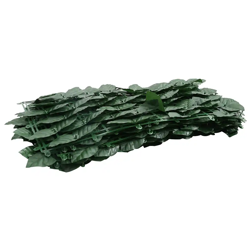 Lehtedega rõdusirm, tumeroheline, 400 x 100 cm