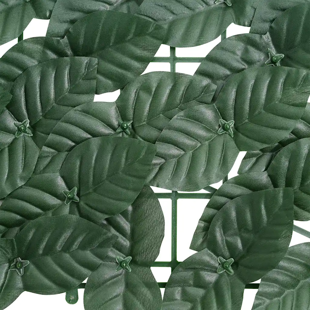 Lehtedega rõdusirm, tumeroheline, 400 x 100 cm