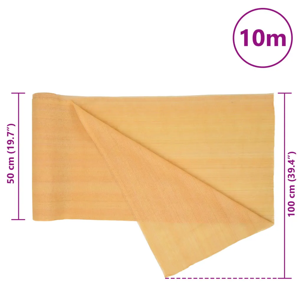 Privaatsusvõrk rõdule ja aeda, liivakarva HDPE, 1 x 10 m, 195 g/m²