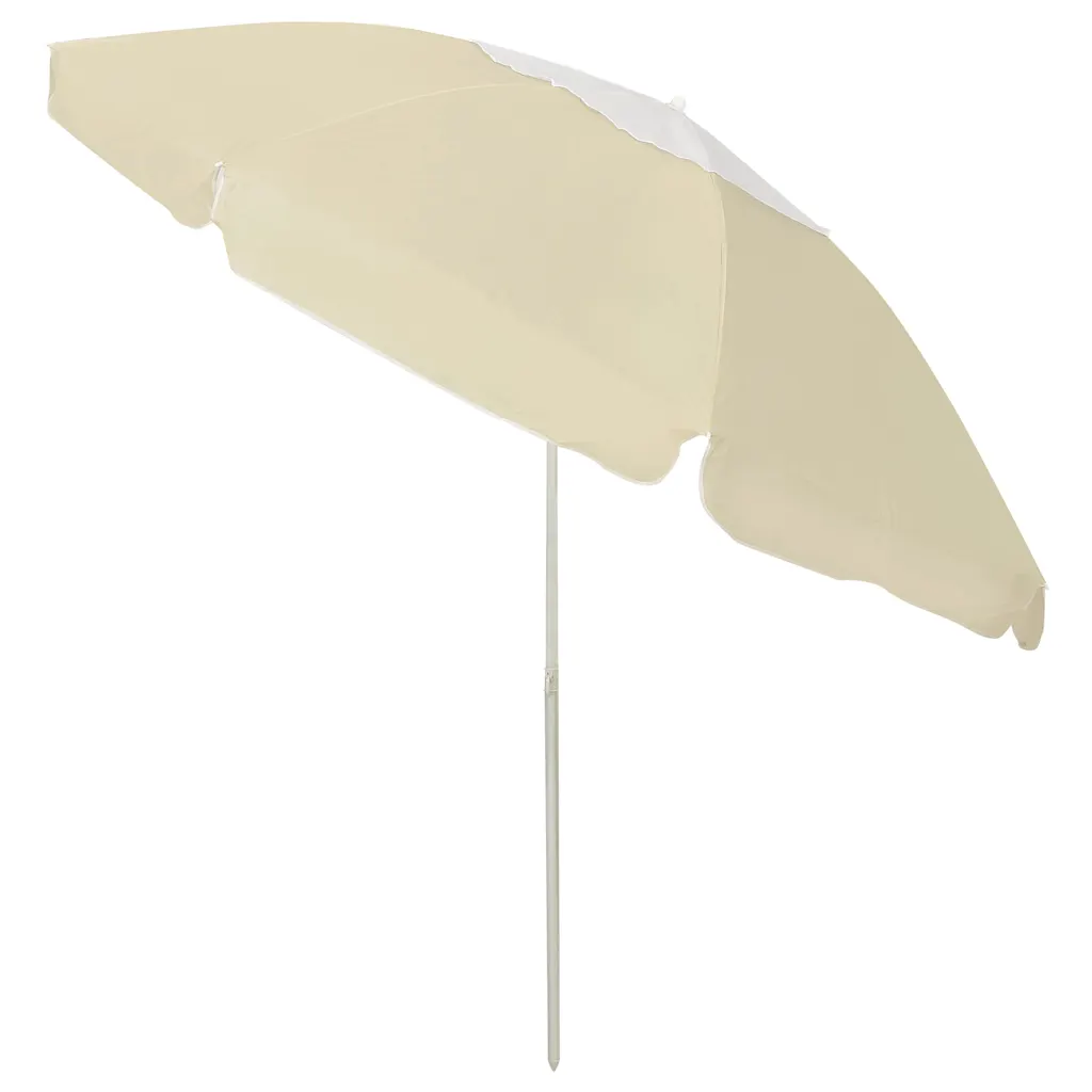 Rannapäikesevari liivakollane polüestrist, kallutatav, 240 cm