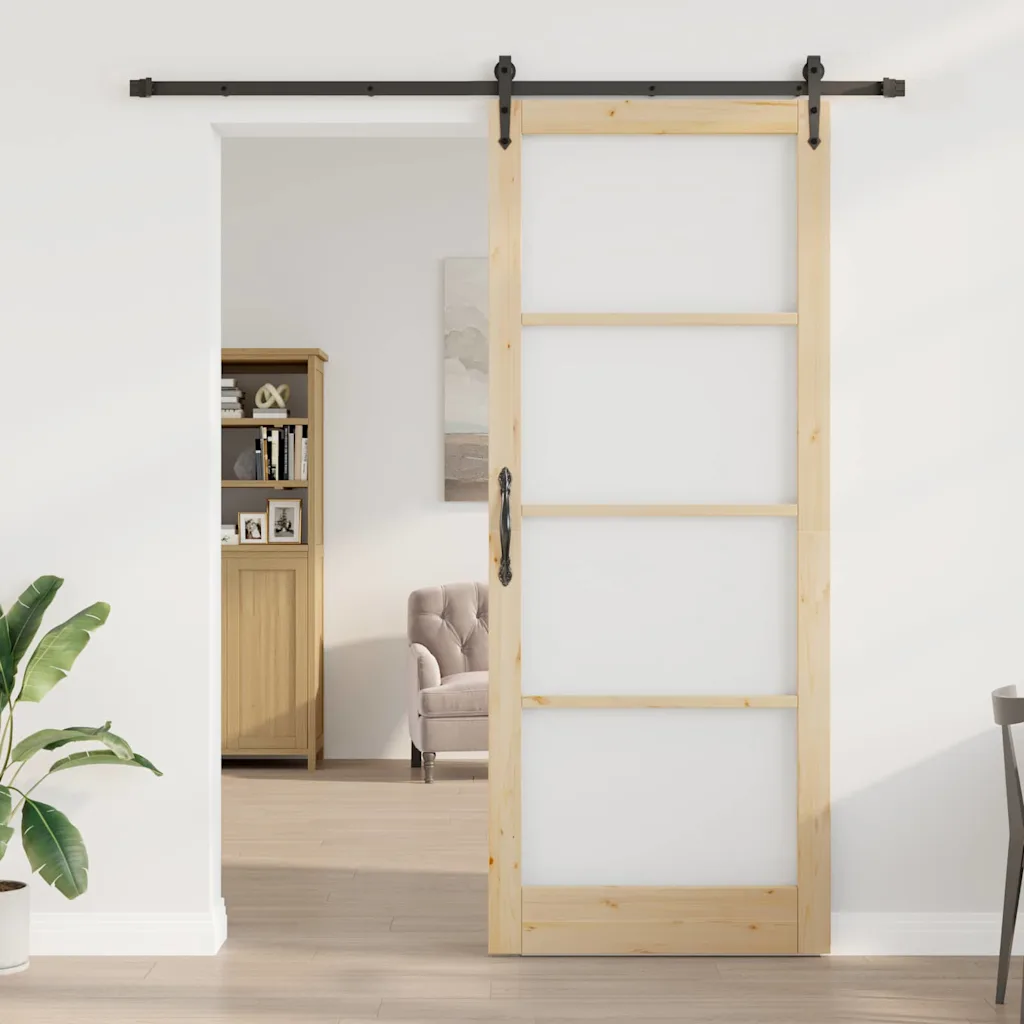 Männipuidust ja klaasiga liuguks Orkdal, neutraalne, 93 x 232 cm