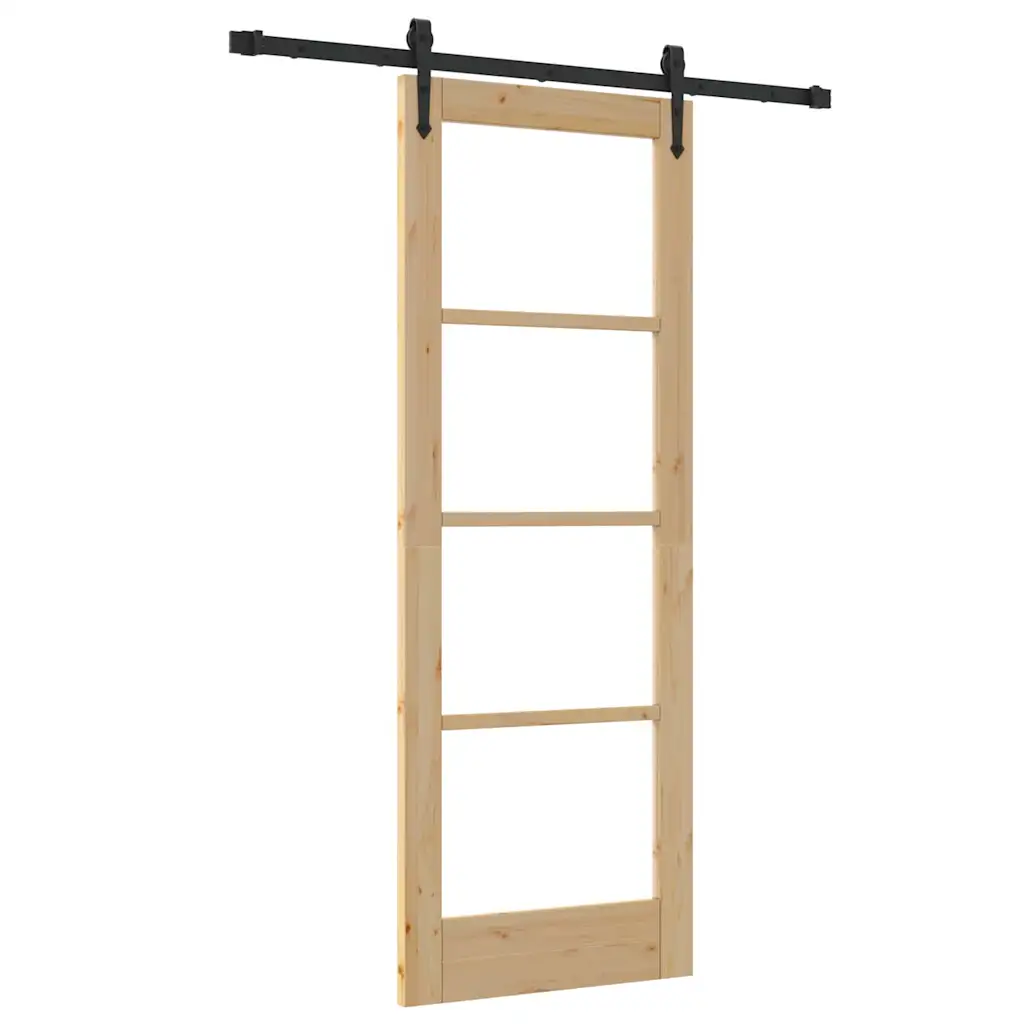 Liuguks ORKDAL liugsüsteemiga, männipuit ja klaas, neutraalne, uks 73,5 x 198,5 cm, rööpaga 152,5 cm