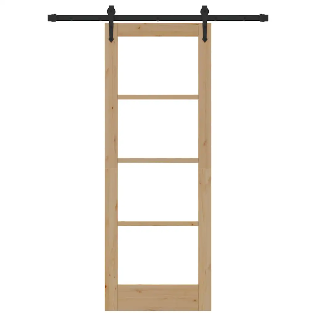 Liuguks ORKDAL liugsüsteemiga, männipuit ja klaas, neutraalne, uks 73,5 x 198,5 cm, rööpaga 152,5 cm
