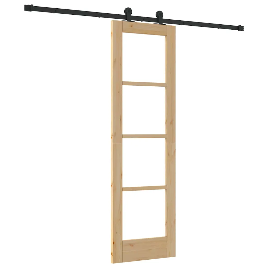 Männipuidust ja klaasist liuguks ORKDAL rööbastega, pruun, 61 x 198,5 cm