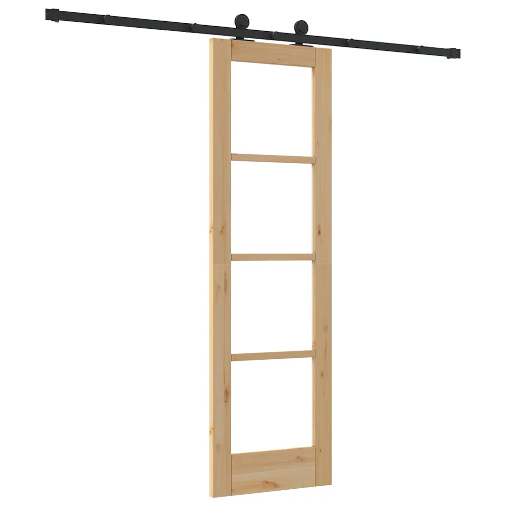 Männipuidust ja klaasist liuguks ORKDAL rööbastega, pruun, 61 x 198,5 cm