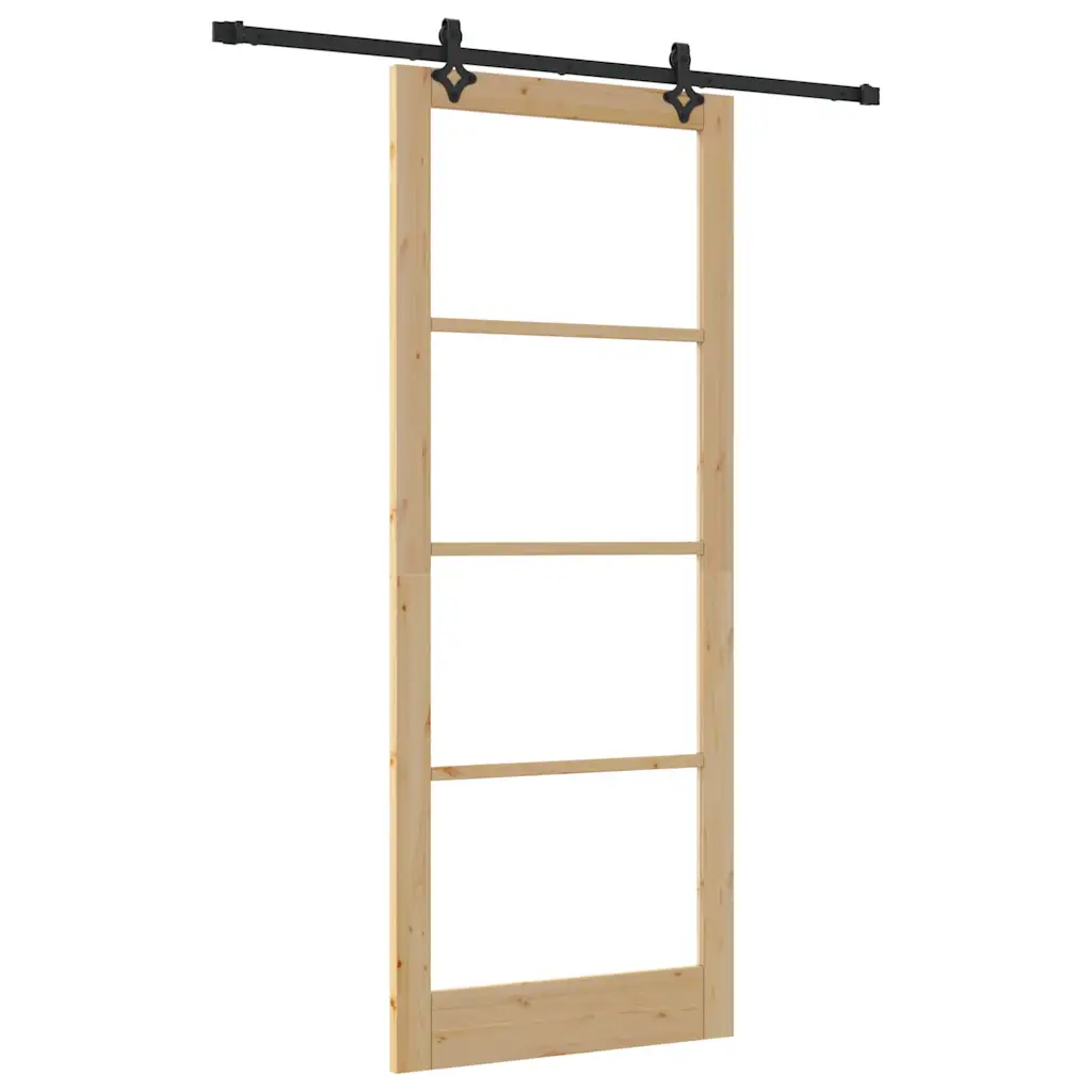 Liuguks ORKDAL männi ja klaasiga, loodustoonis ja must, 93 x 232 cm