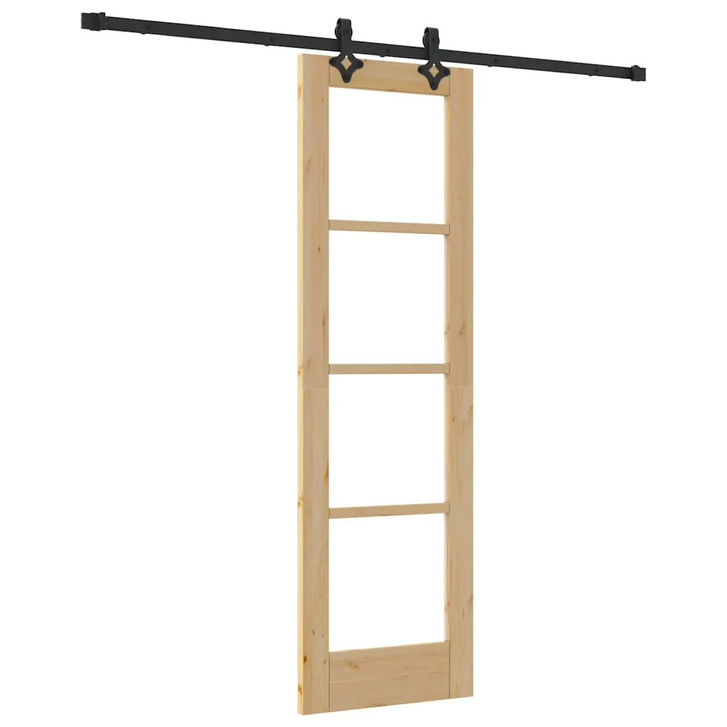 Männipuidust liuguks ORKDAL klaasiga, looduslik ja must, 61 x 198,5 cm
