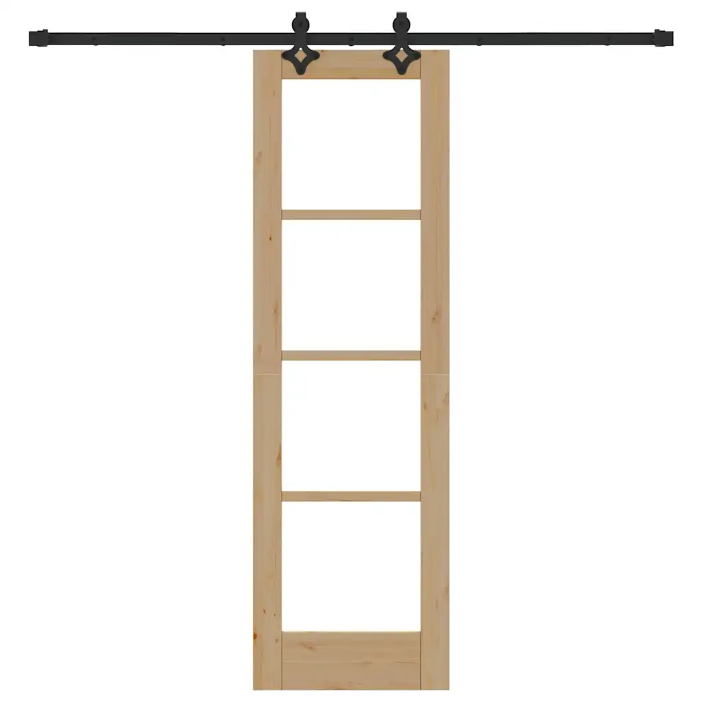 Männipuidust liuguks ORKDAL klaasiga, looduslik ja must, 61 x 198,5 cm
