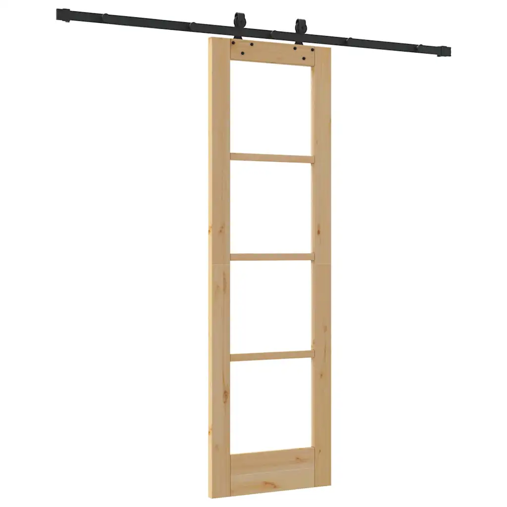 Männipuidust liuguks ORKDAL klaasiga, looduslik ja must, 61 x 198,5 cm