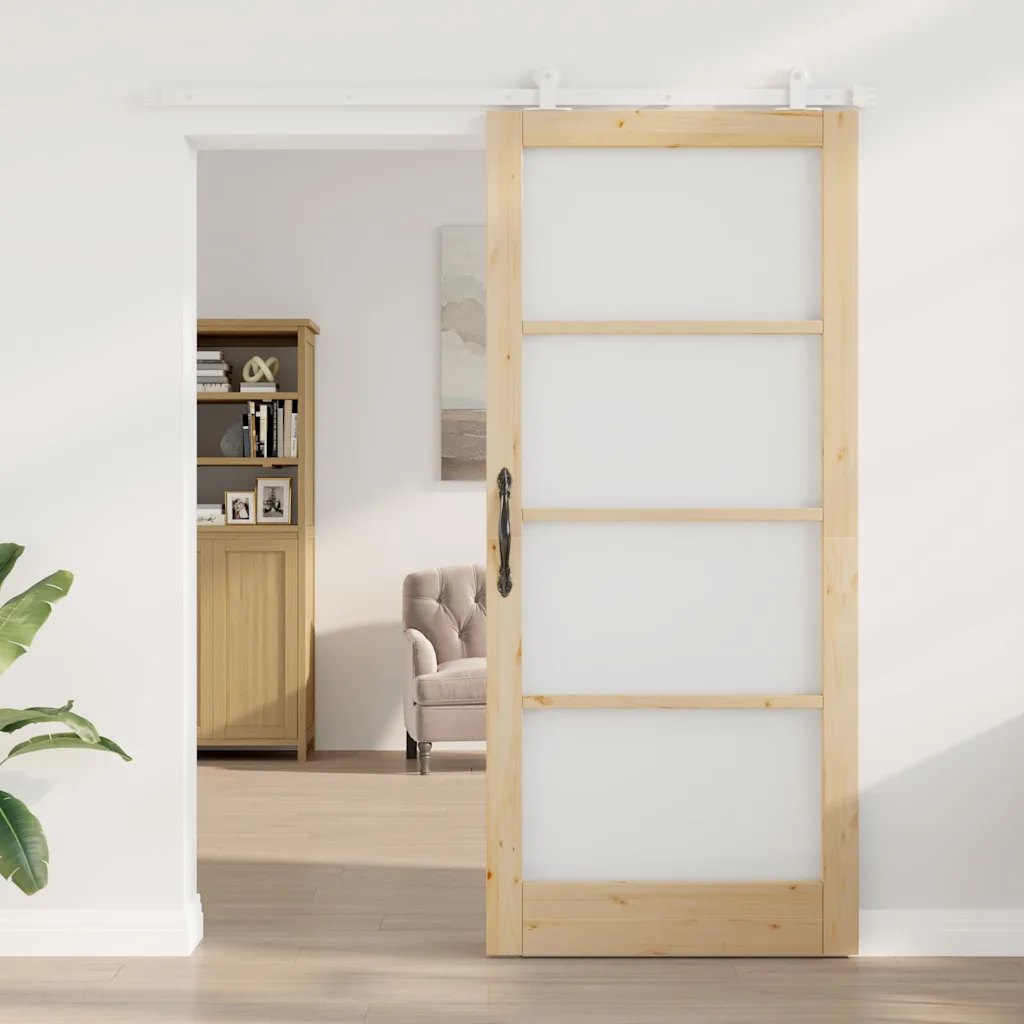 Männipuidust ja klaasist lükanduks ORKDAL, neutraalne, 93 x 211 cm