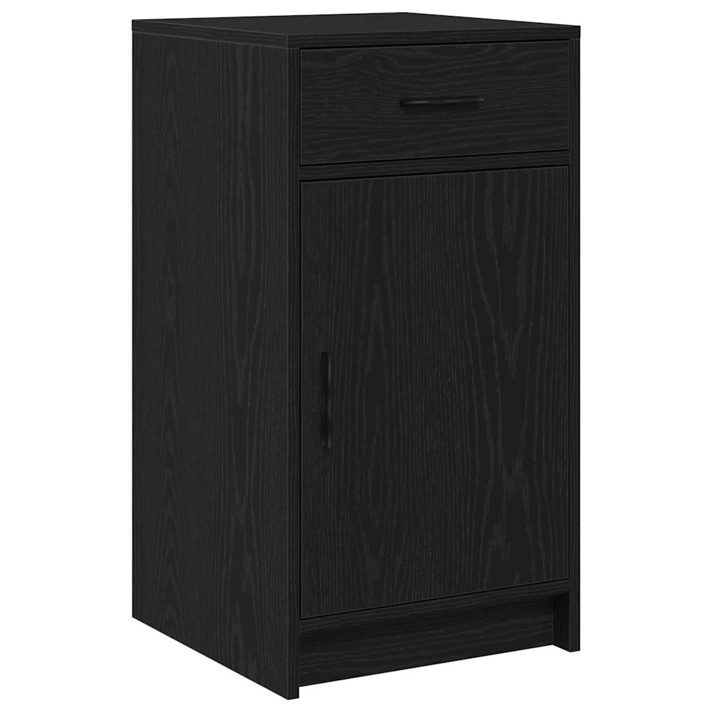 Must meigilaud LED-peeglituledega, 3 sahtli ja kapiga, tehispuit, 50 x 41 x 135 cm