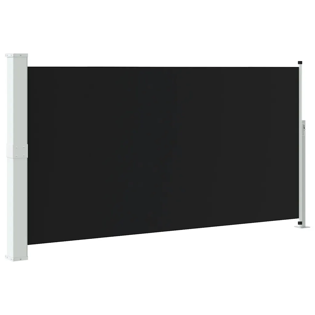 Terrassi külgmarkiis privaatsuse ja tuulekaitsega, 160 x 300 cm, must