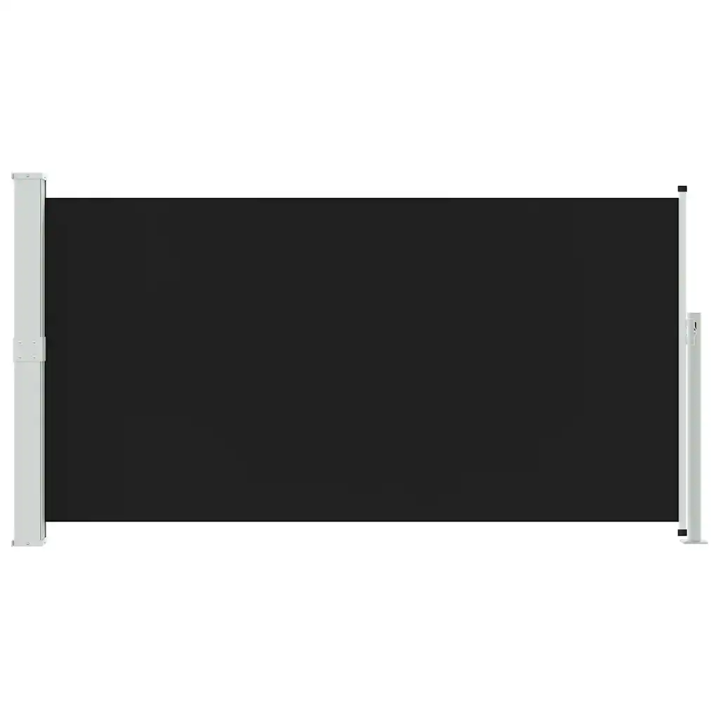 Terrassi külgmarkiis privaatsuse ja tuulekaitsega, 160 x 300 cm, must