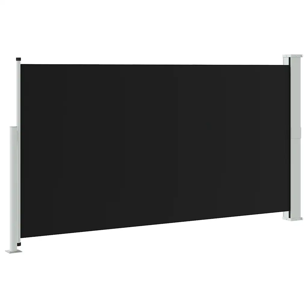 Terrassi külgmarkiis privaatsuse ja tuulekaitsega, 160 x 300 cm, must
