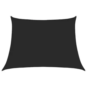 Päikesepuri UV-kaitsega, trapets, must HDPE 160 g/m², 4/5 x 3 m