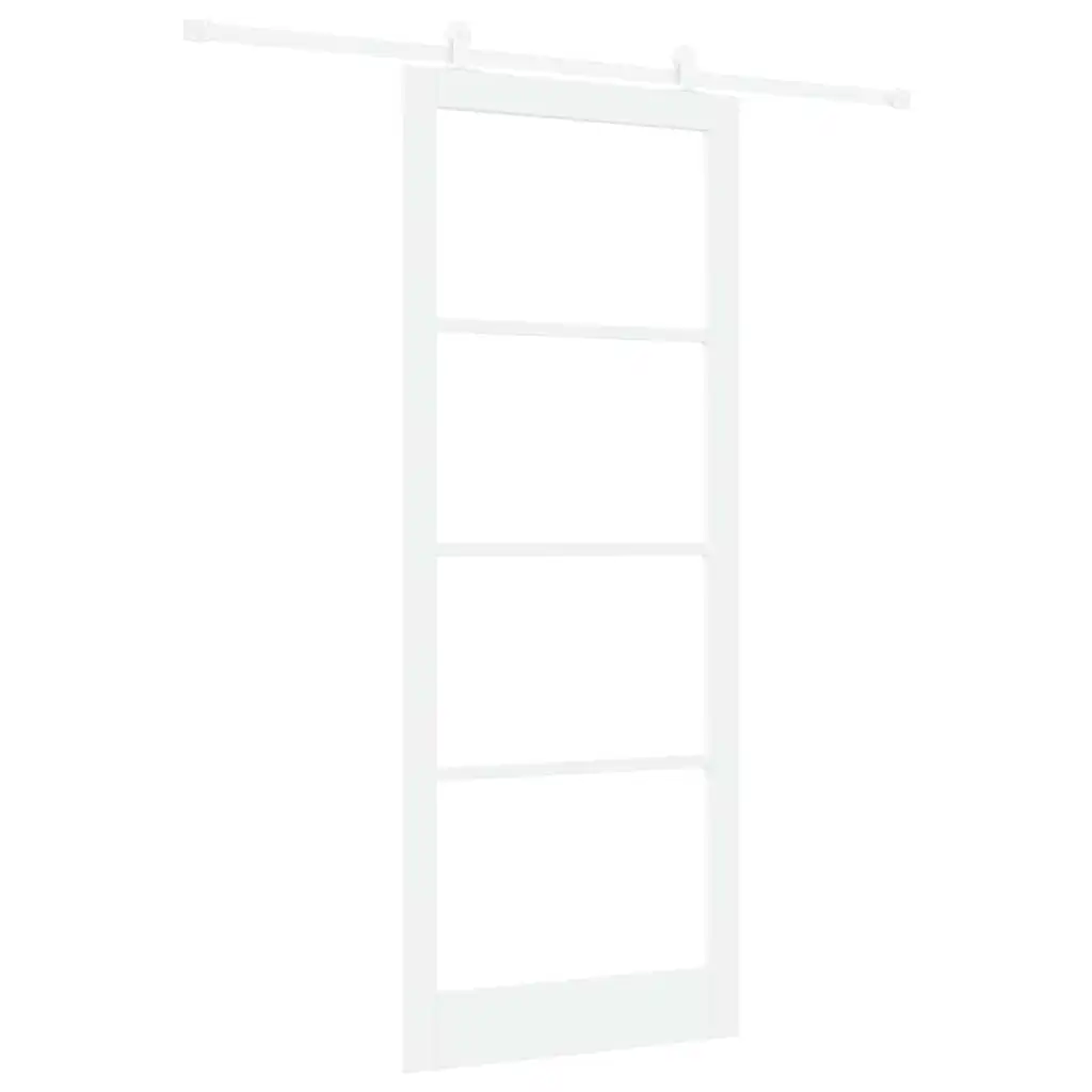 Valge männipuidust liuguks Orkdal karastatud klaasiga, 93 x 232 cm