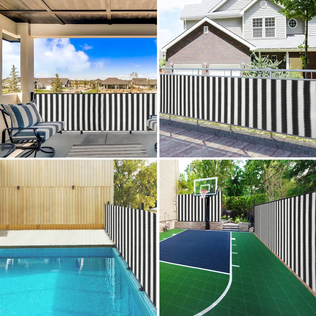 Privaatsusvõrk rõdule ja terrassile, antratsiithall-valge HDPE, 1,5 x 10 m, 150 g/m²