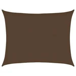 Ristkülikukujuline päikesepuri pruunist HDPE-st, 6 x 8 m, 160 g/m²