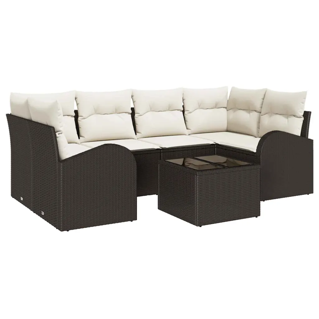 Modulaarne pruuni polürotangist aiamööbli nurgakomplekt lauaga, terasraam, laud 55 x 55 x 37 cm