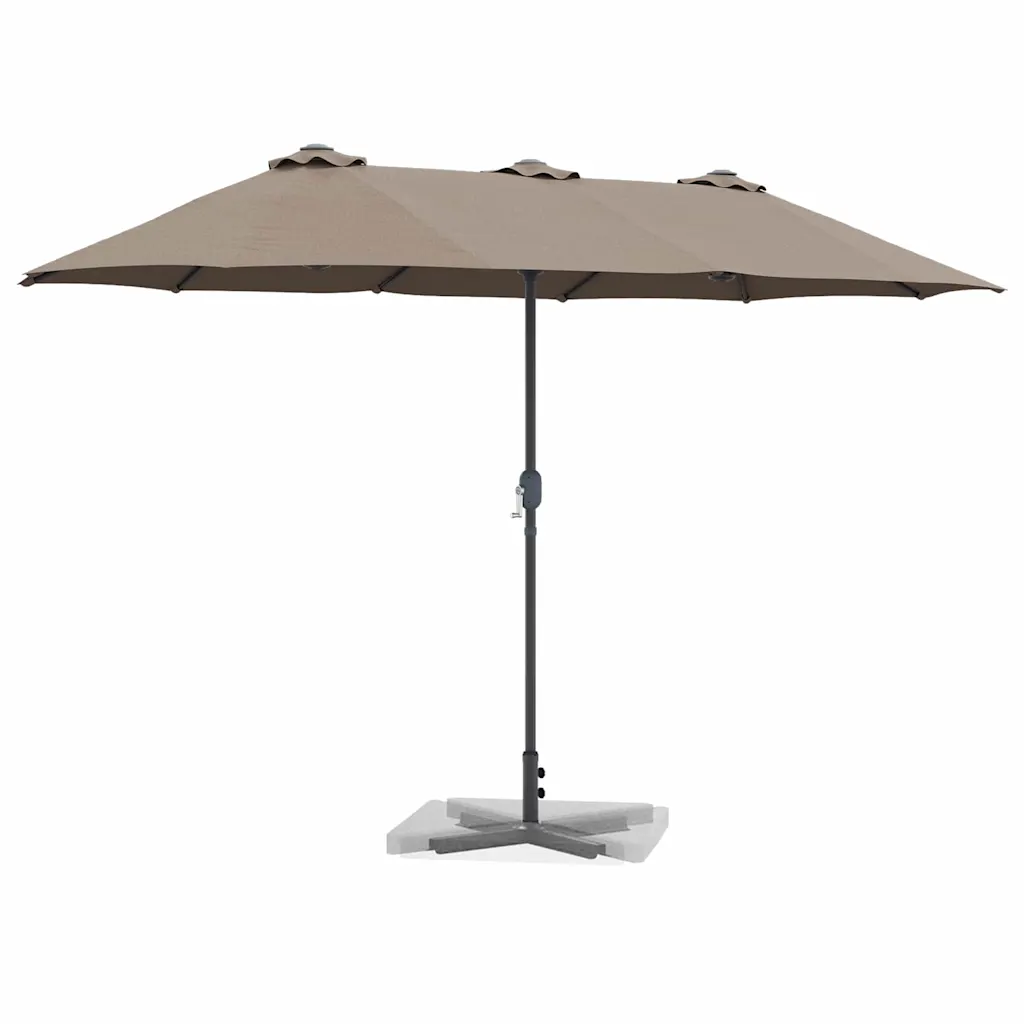Aia päikesevari pruunikashall, kokkupandav, 370 x 197 x 239 cm, polüester ja alumiinium