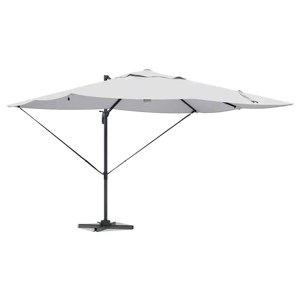 Ripphoidikuga päikesevari LED-ribatuledega, liivakarva, 351 x 250 x 253 cm