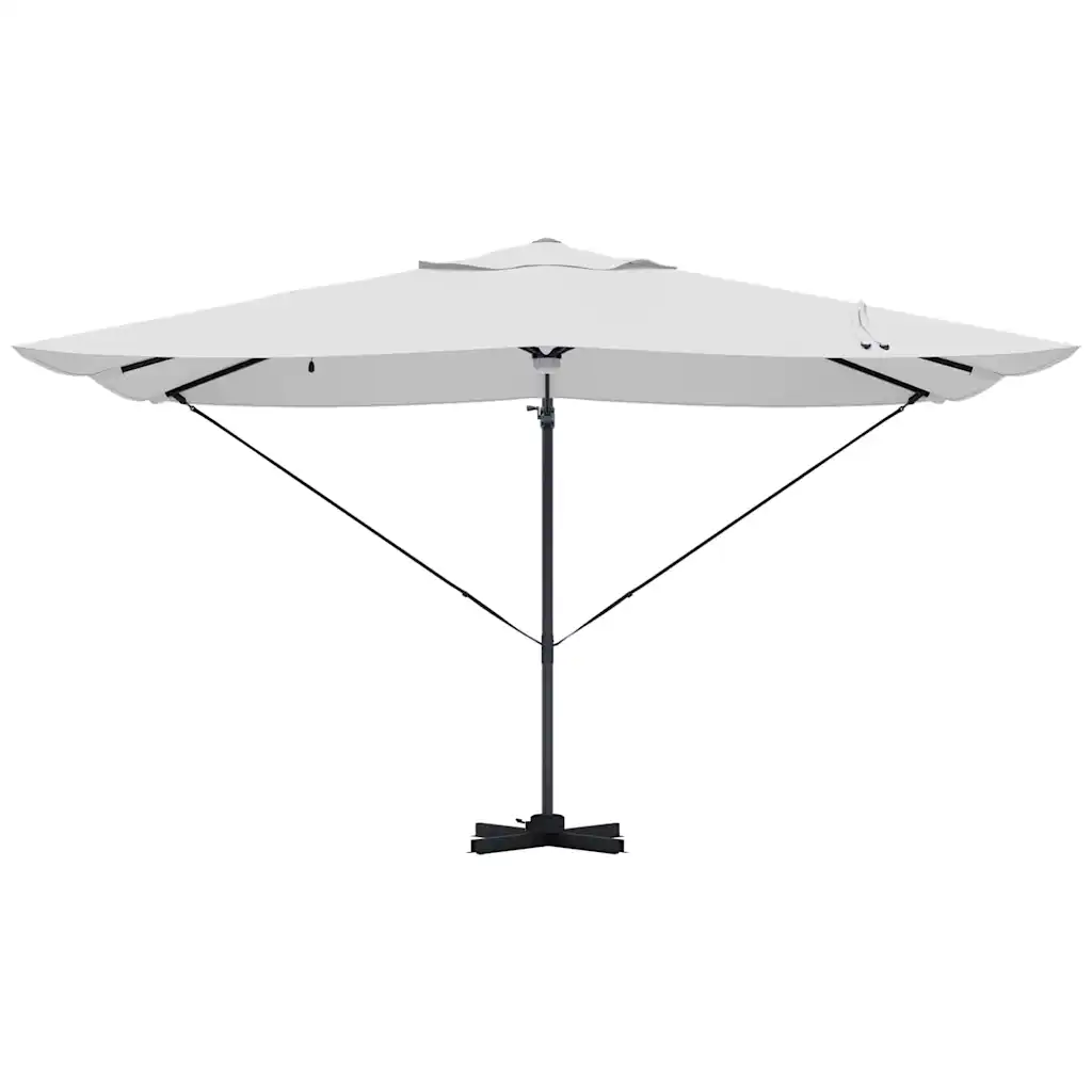 Ripphoidikuga päikesevari LED-ribatuledega, liivakarva, 351 x 250 x 253 cm