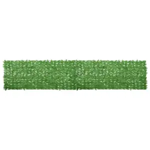 Roheliste lehtedega rõdusirm, polüetüleen ja kangas, 500 x 100 cm
