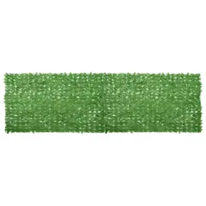 Roheliste lehtedega rõdusirm, roheline, 500 x 150 cm, polüetüleen ja kangas