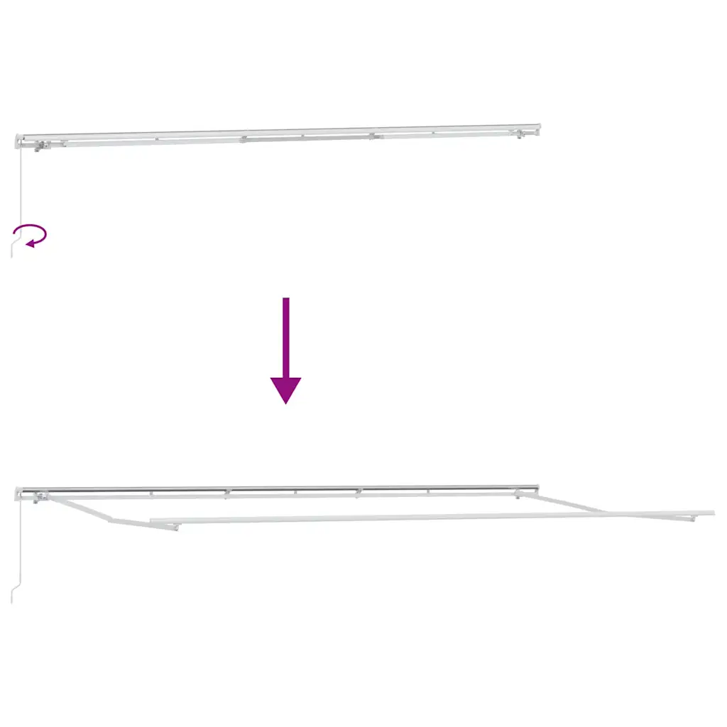 Sissetõmmatav terrassivarikatus, rohevalge, 600 x 300 cm