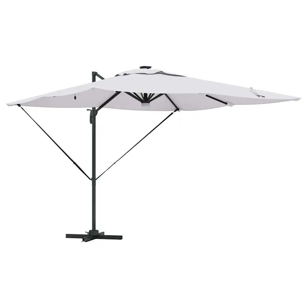 Roma päikesevari LED-valgustusega, beež, ristkülik, 286 x 284 x 270 cm, alumiinium ja polüester
